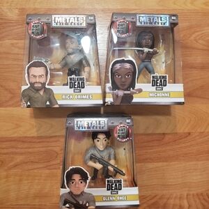 THE WALKING DEAD GLENN RHEE 4" METALS DIE CAST FIGURE M182 + Rick & Michonne New